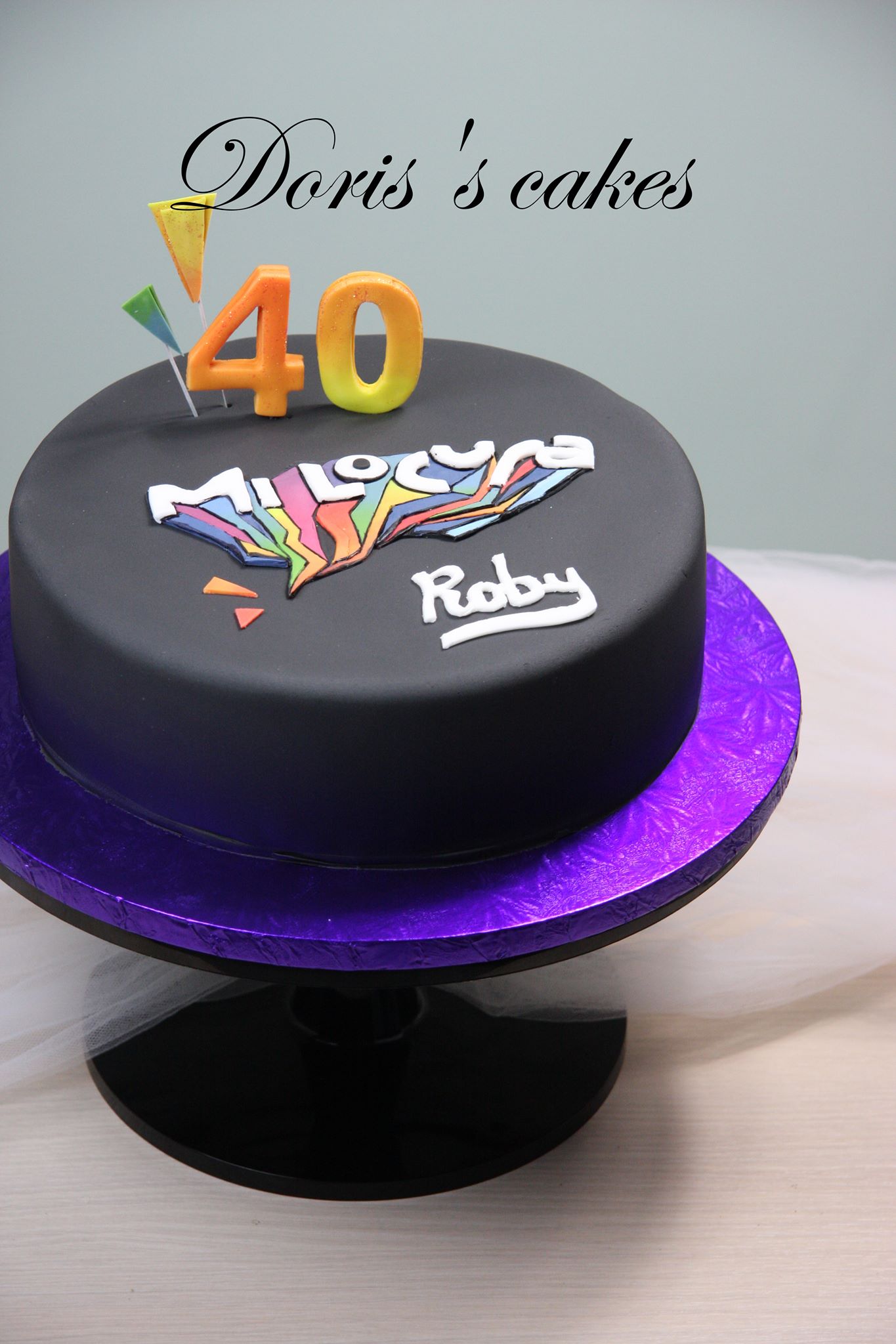 Roby Mi Locura Logo Cake
