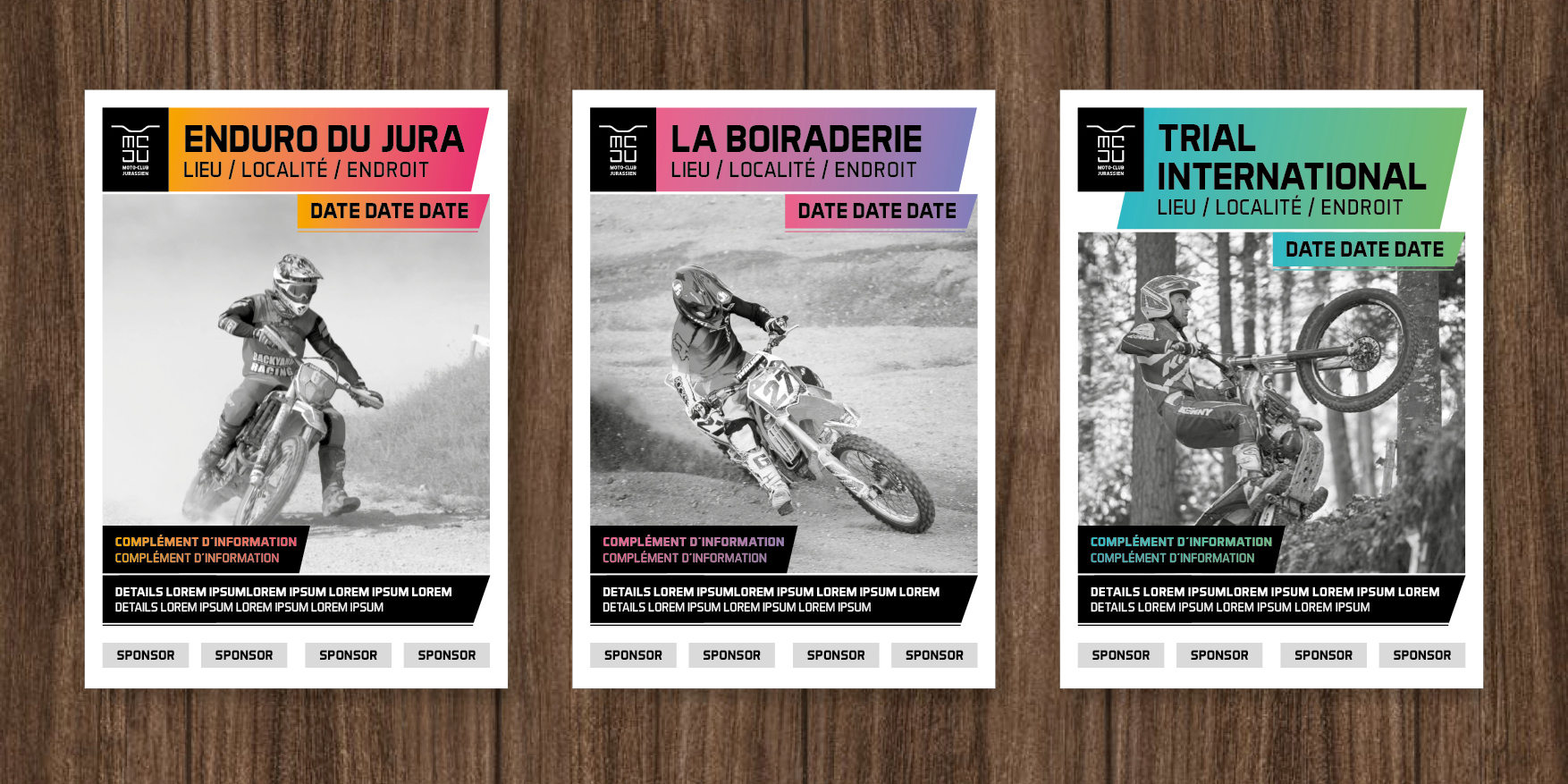 Moto Club Jurassien Poster Concept.